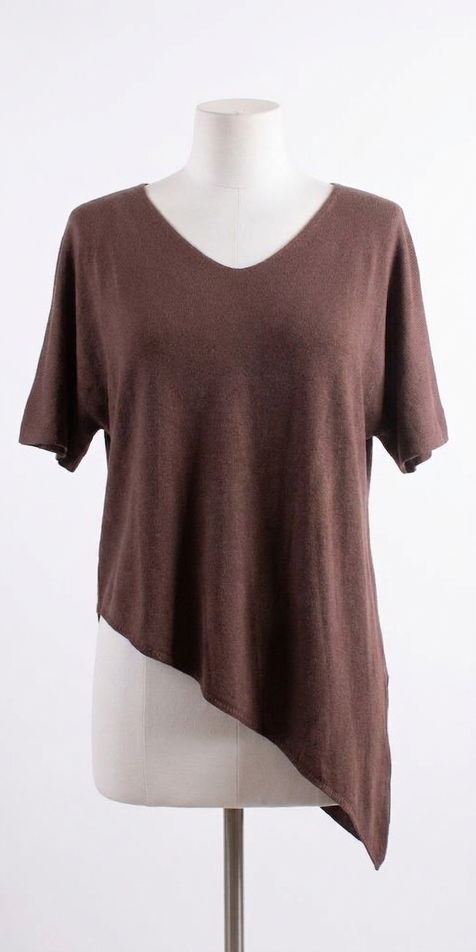 NEW GIGI MODA venosa v-neck dolman sweater in chocolate
